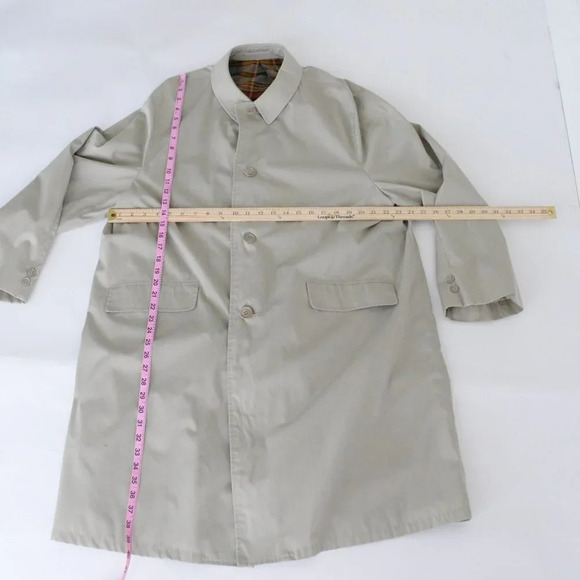 Vintage Sears "Perma-Prest" Tan with Checker  Liner made in U.S.A. - Picture 2 of 14